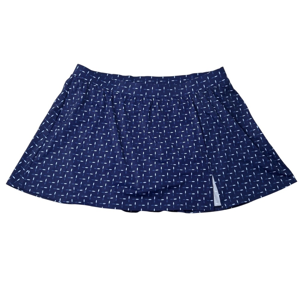 Miraclesuit x Talbots Womens Light Control Swim Skirt Plus Size 22W Navy Blue